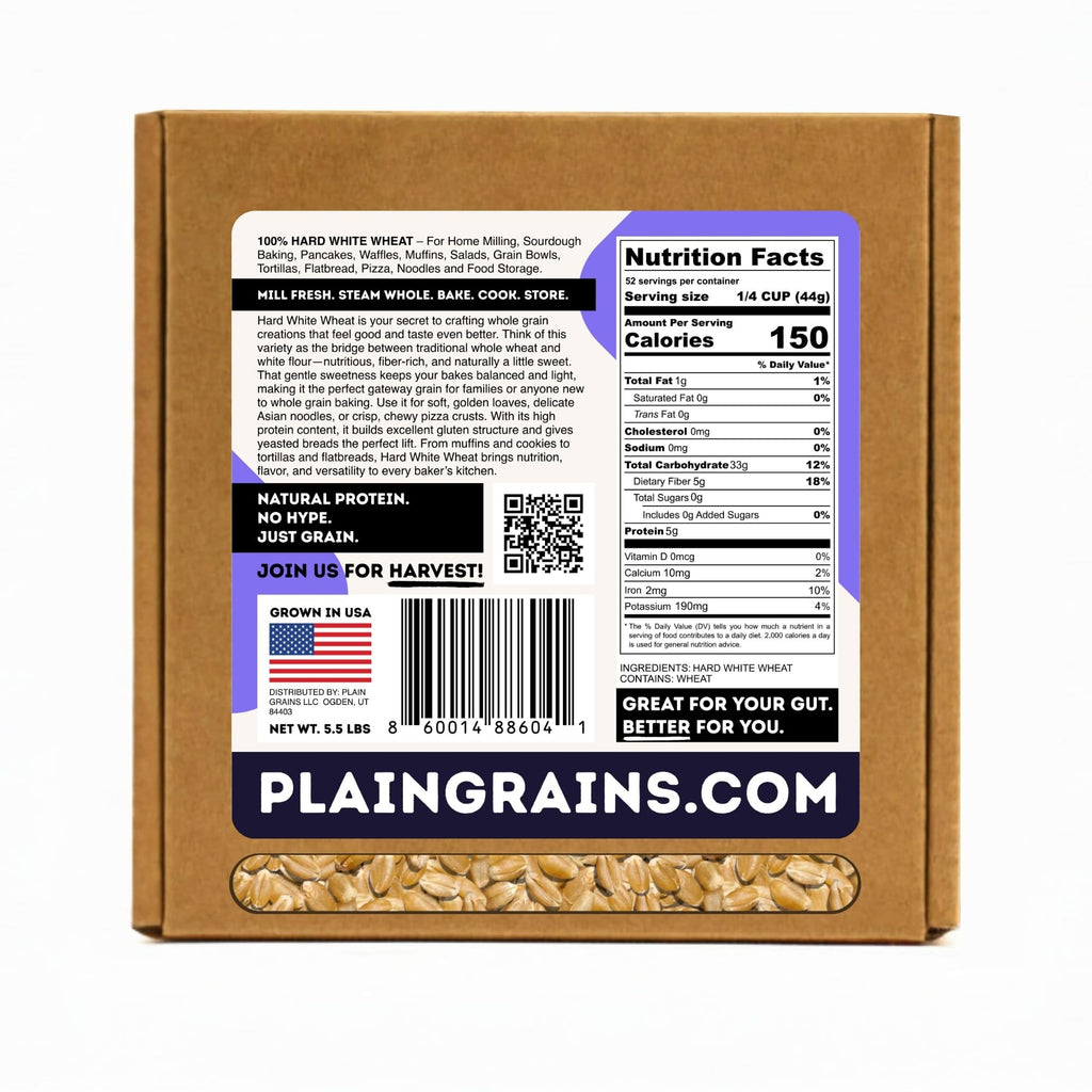 5.5 LB Dry Hard White Wheat Berries Whole Grain D749