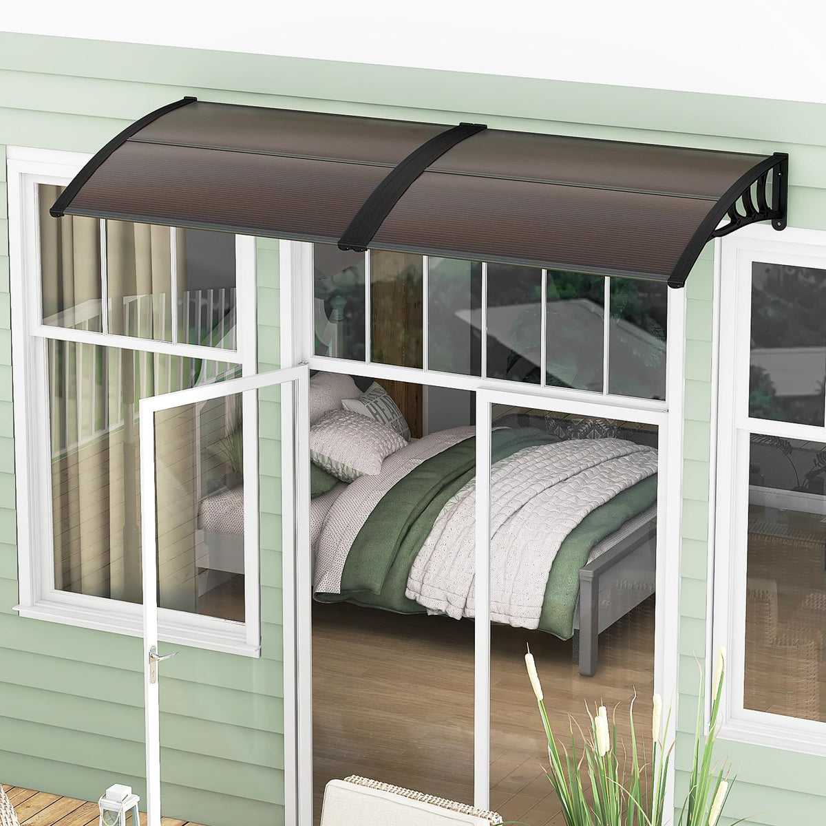 46" x 38" Polycarbonate Door Awning Canopy Y81710