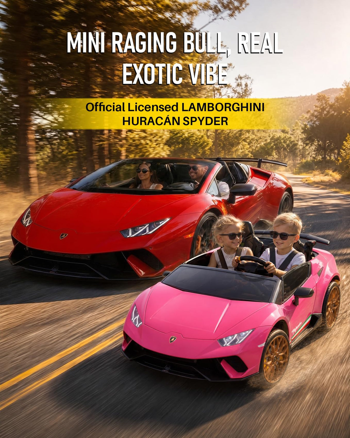 Pink 24V 2 Seater Kids Ride on Car J886