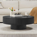 Black Round Coffee Table with Base M647
