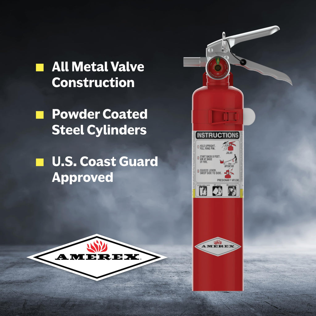 2.5 lb. ABC Dry Chemical Fire Extinguisher with Wall Bracket, 2 Pack U9812
