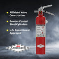 2.5 lb. ABC Dry Chemical Fire Extinguisher with Wall Bracket, 2 Pack U9812