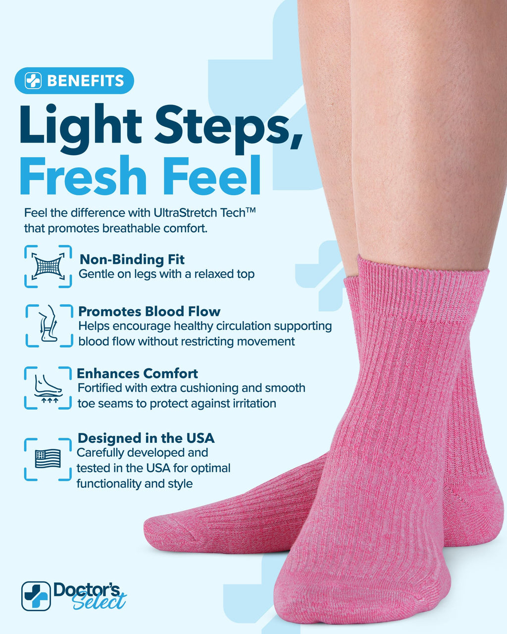 Bamboo Viscose Diabetic Socks 6 Pairs T7758