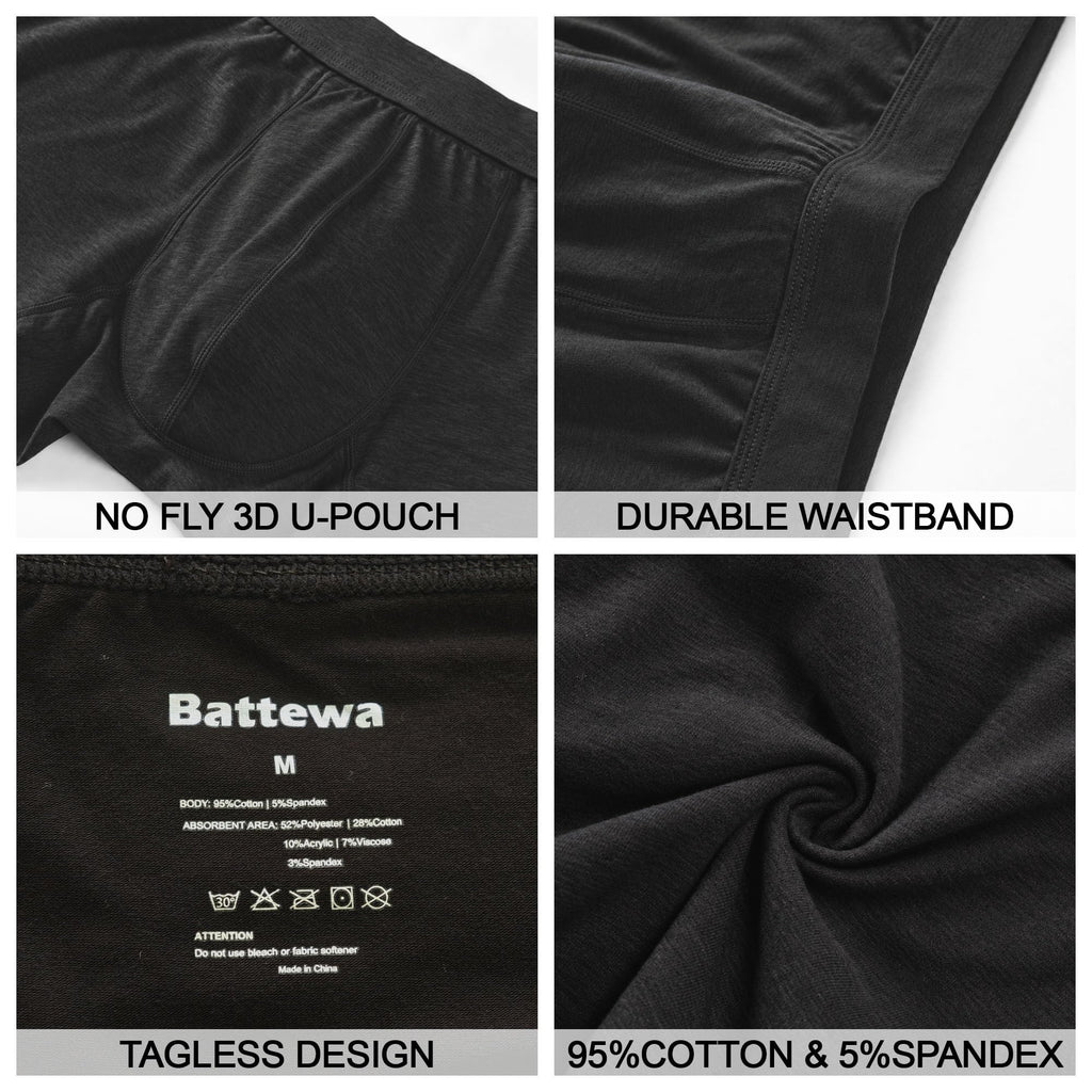 Mens Washable Incontinence Underwear 50ml Absorbent 4XL D518249