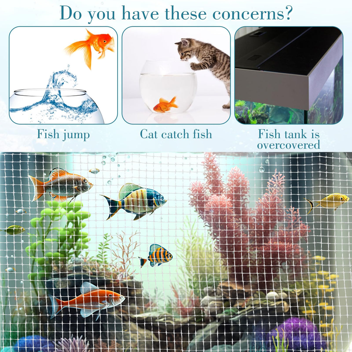 Clear Mesh Fish Tank Lid 4 x 5 feet D131861