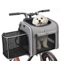 Foldable Expandable Pet Carrier Backpack for Bicycle Handlebar, Gray B23596