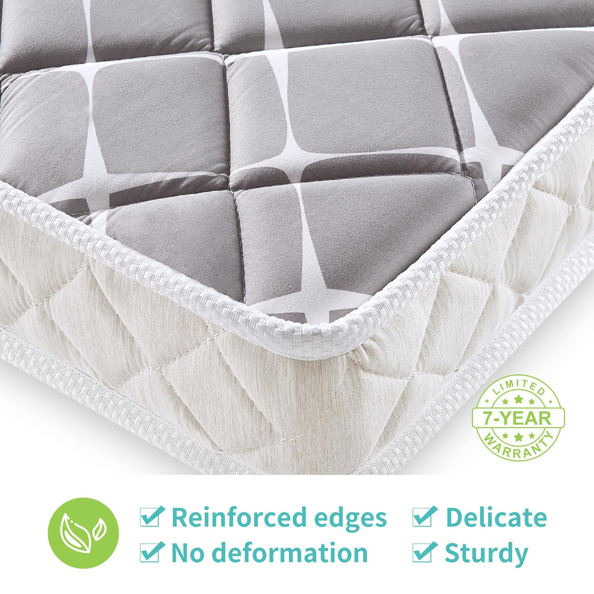 Hypoallergenic Baby Crib and Toddler Mattress 52" x 27.6" x 5" X2827