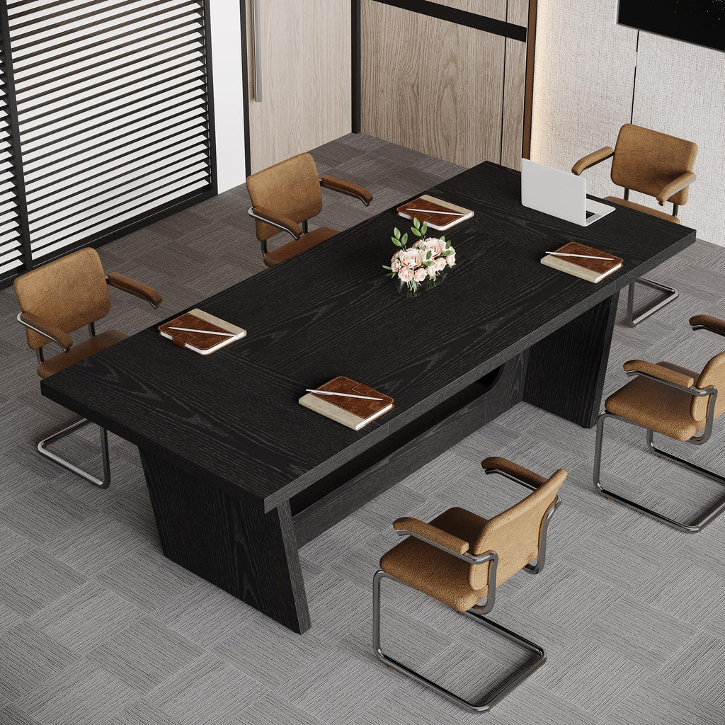 6 FT Rectangular Conference Table with Pedestal Base O92537