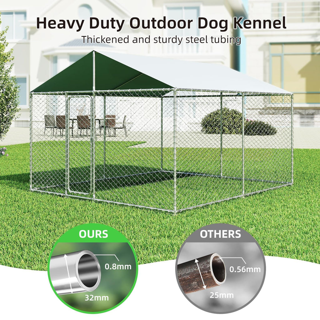10x10 ft Heavy Duty Outdoor Dog Kennel Y2783