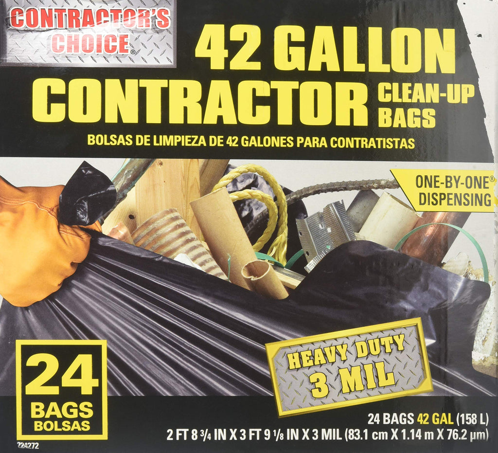 42-Gallon Outdoor Construction Trash Bags L1478