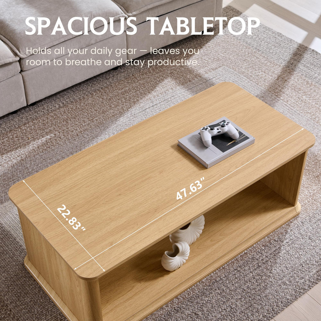 47.6" Wood Coffee Table Q793270