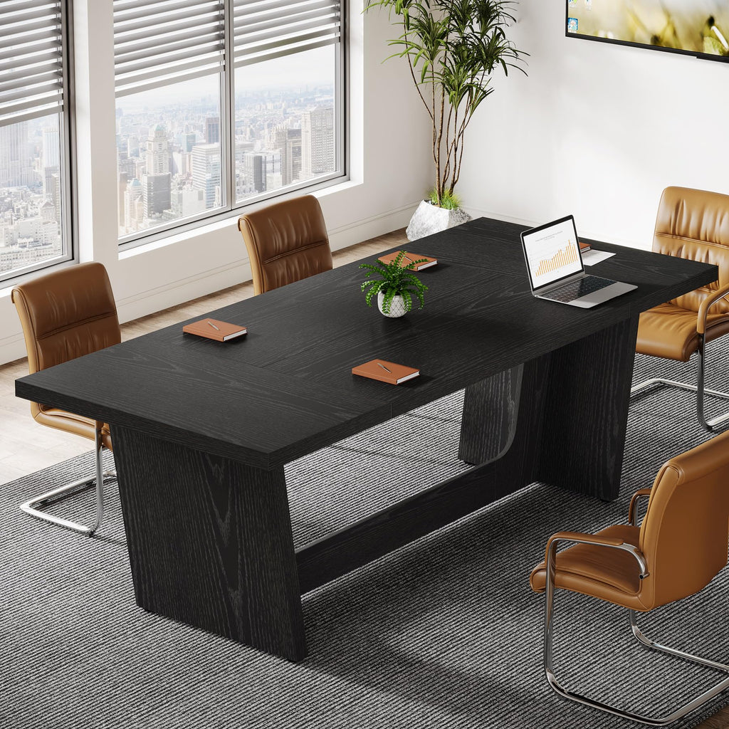 6 FT Rectangular Conference Table with Pedestal Base O92537