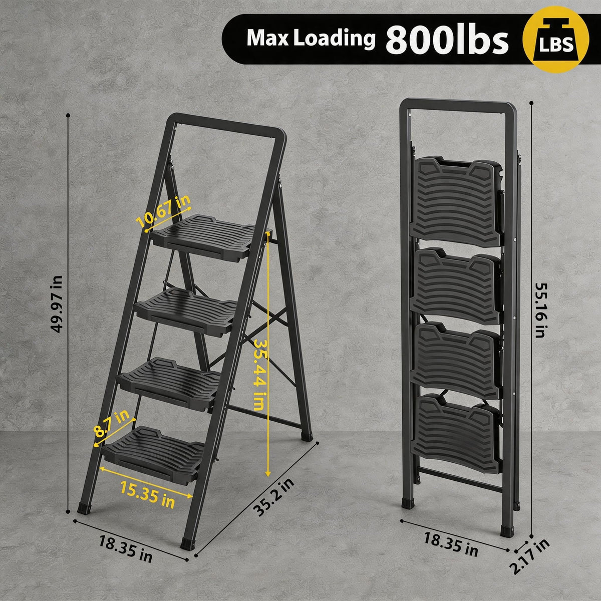 4 Step Steel Step Stool I4542