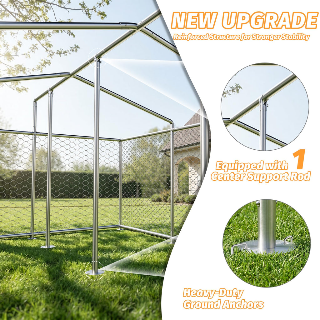 10x10 ft Heavy Duty Outdoor Dog Kennel Y2783