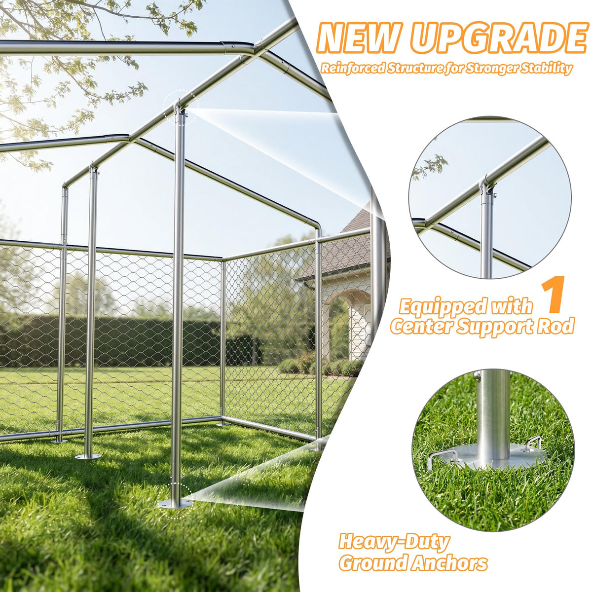 10x10 ft Heavy Duty Outdoor Dog Kennel Y2783