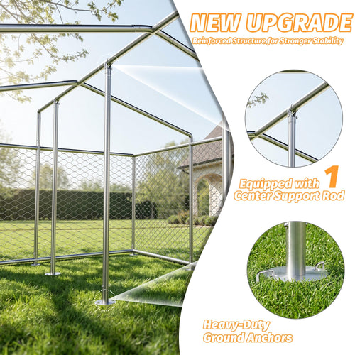 10x10 ft Heavy Duty Outdoor Dog Kennel Y2783